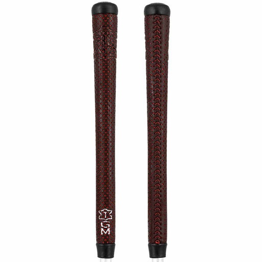 The Master Laced Swinger Grip (Large Perf) - Uluru (Black Cap) (Red Accent) - Golf Grip