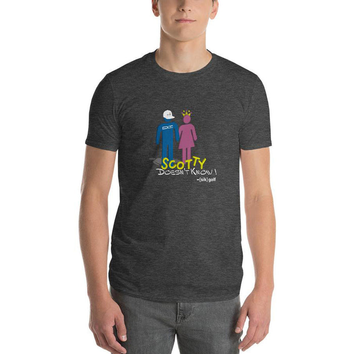 SIK Scotty Doesn't Know T Shirt Dark Grey - Golf T-Shirt