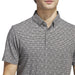 adidas Mens Go-To Printed Stripe Polo Shirt - Grey Three Mel/Black Polos