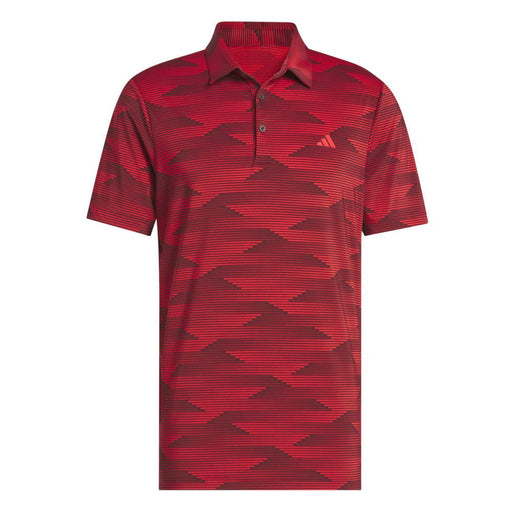 adidas Mens Ultimate365 Speed Stripe Polo Shirt - Red/Aurora Ruby/Pure Ruby Polos