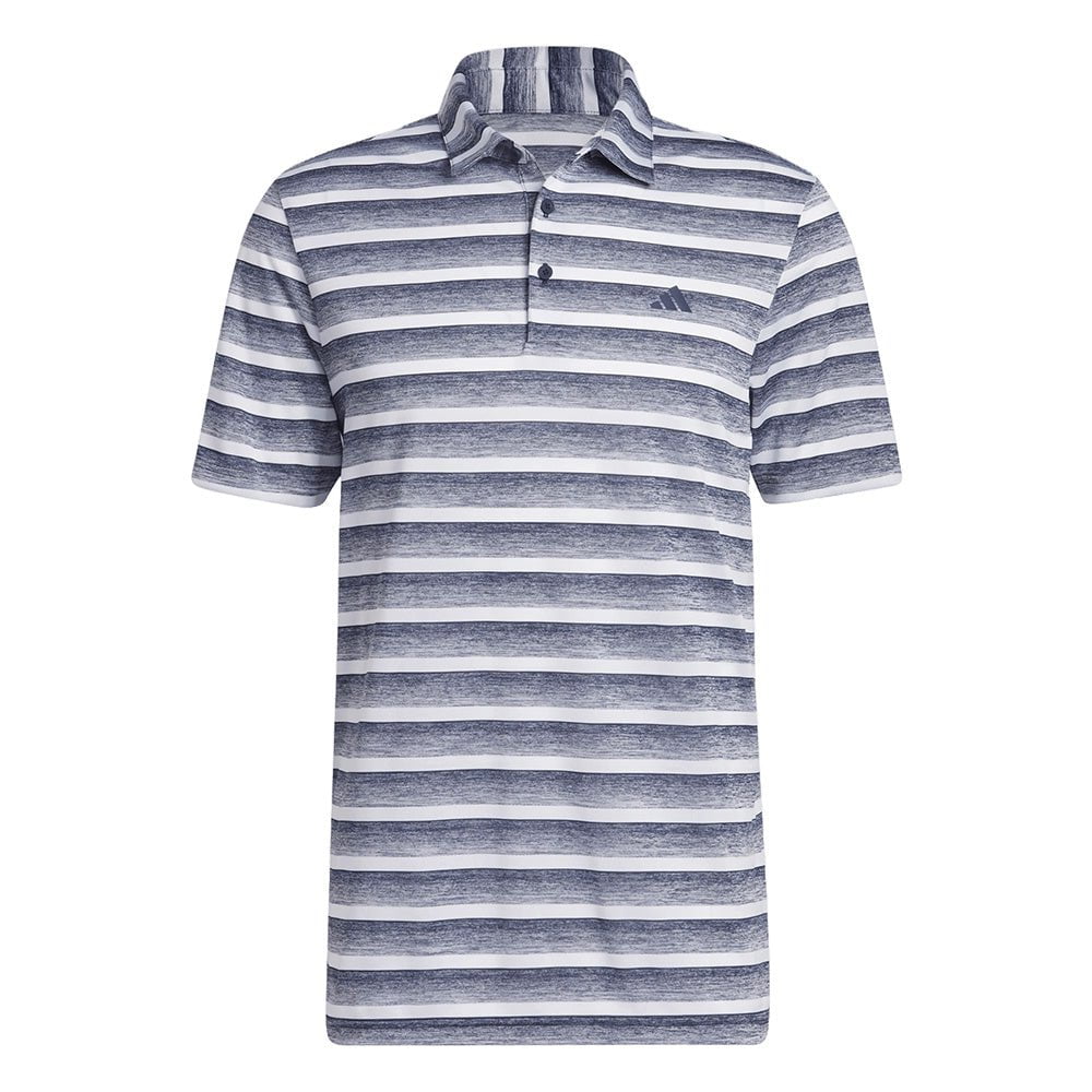 adidas Two-Color Striped Golf Polo Shirt