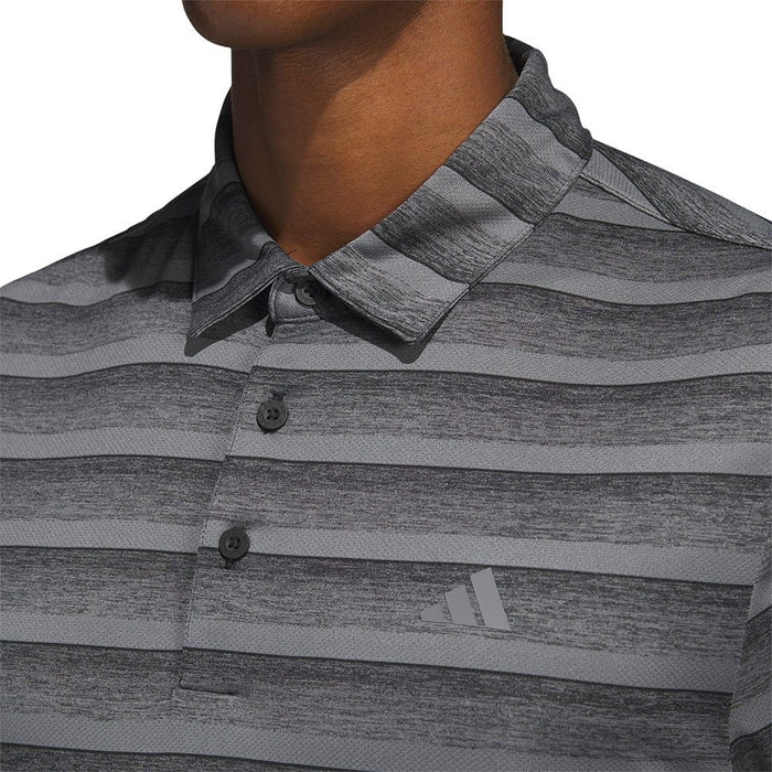 adidas Two-Colour Striped Golf Polo Shirt