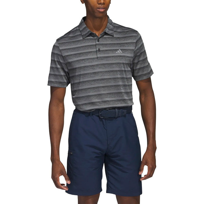 adidas Two-Colour Striped Golf Polo Shirt