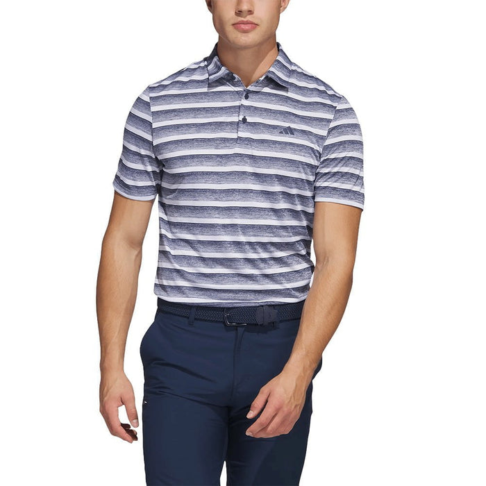 adidas Two-Colour Striped Golf Polo Shirt