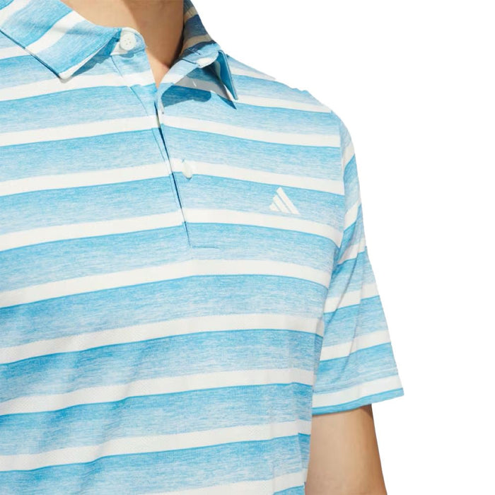 adidas Two-Colour Striped Golf Polo Shirt