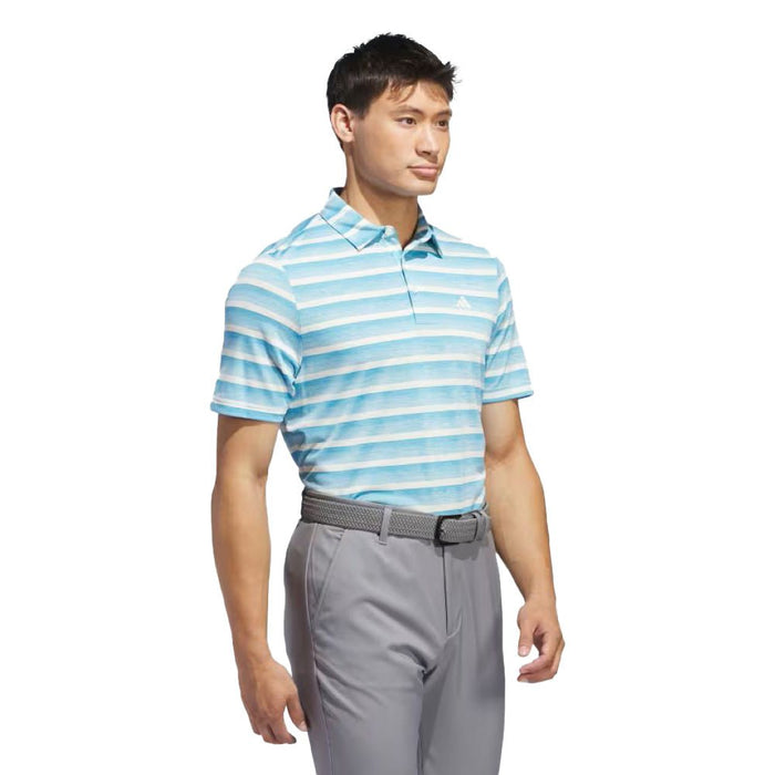 adidas Two-Colour Striped Golf Polo Shirt