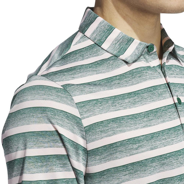 adidas Two-Colour Striped Golf Polo Shirt