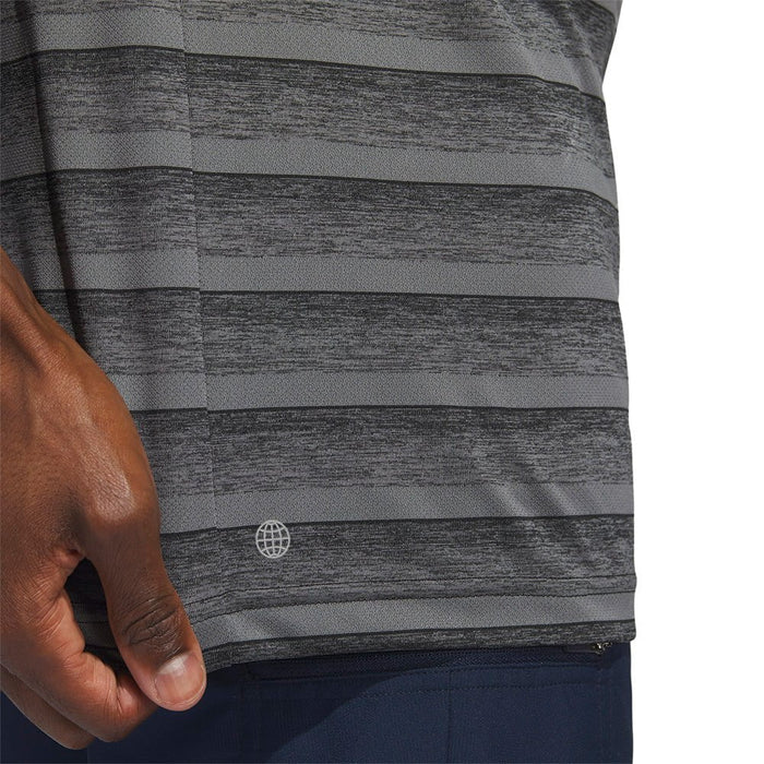 adidas Two-Colour Striped Golf Polo Shirt