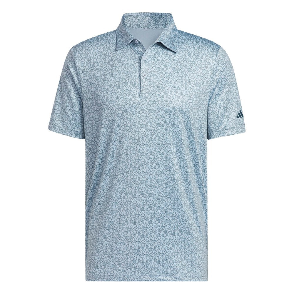 adidas Ultimate365 Allover Print Golf Polo Shirt - Wonder Blue
