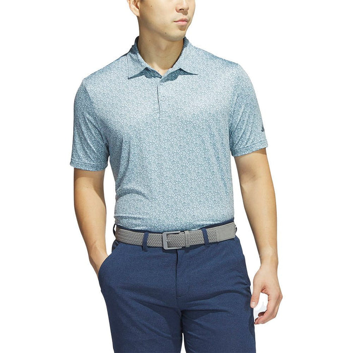 adidas Ultimate365 Allover Print Golf Polo Shirt - Wonder Blue