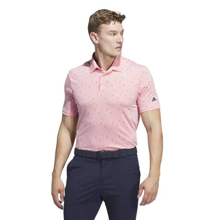 adidas Ultimate365 Allover Print Polo Shirt - Semi Pink Spark