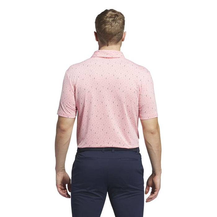 adidas Ultimate365 Allover Print Polo Shirt - Semi Pink Spark