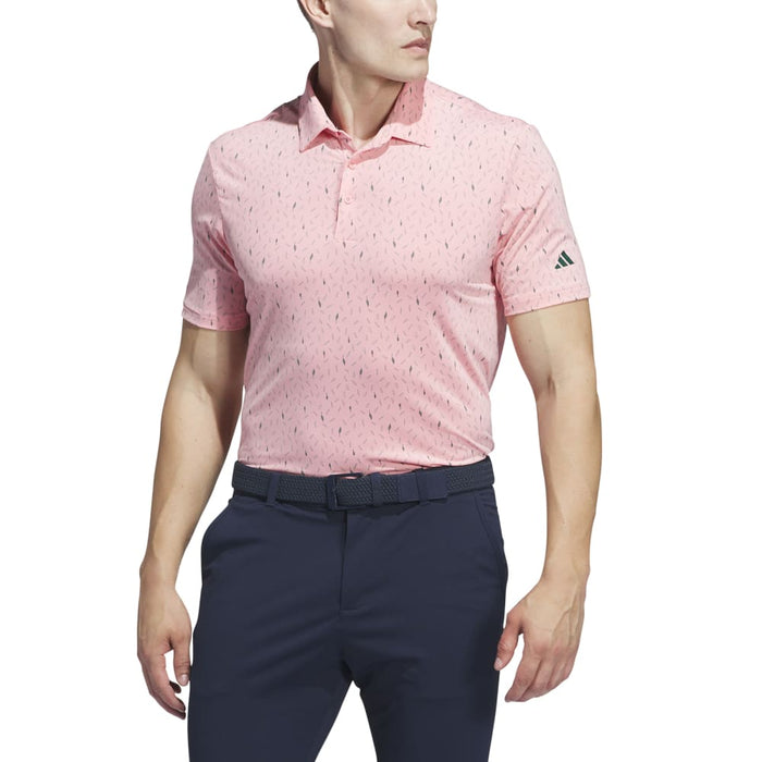 adidas Ultimate365 Allover Print Polo Shirt - Semi Pink Spark