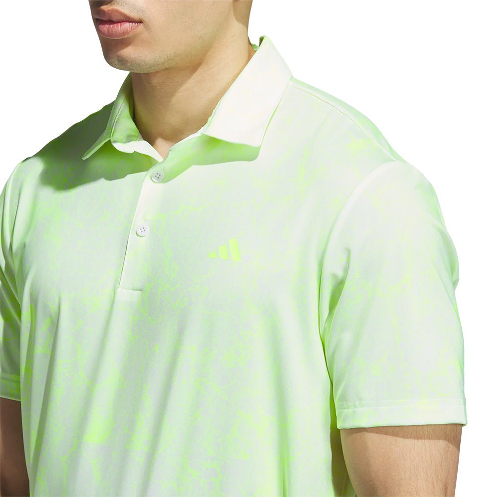adidas Ultimate365 Print Golf Polo Shirt - White