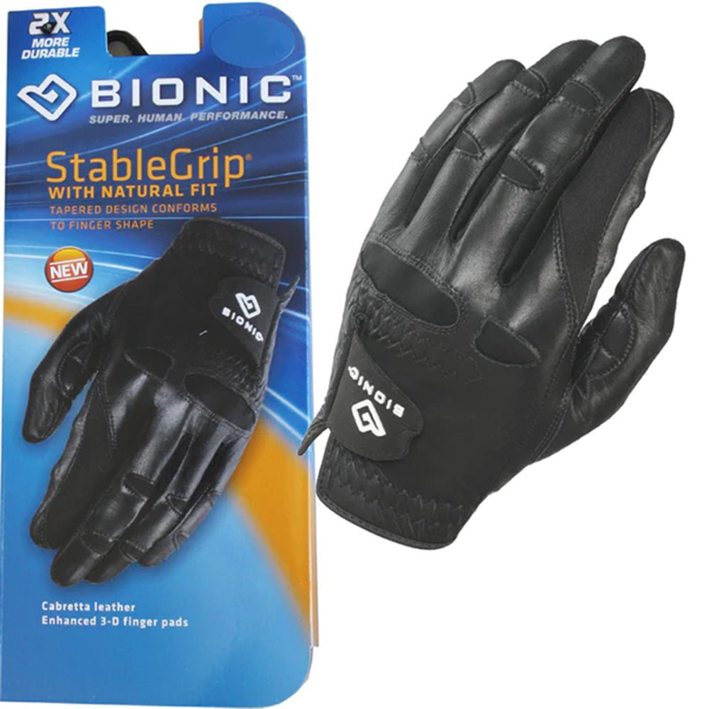 Bionic StableGrip Black Mens Golf Glove Clubtech Golf