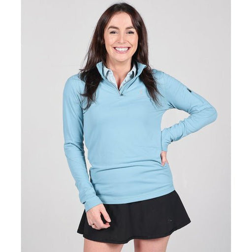 Clutch & Co Woman's 1/4 Zip Performance Top - Opal