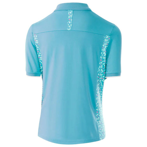 Island Green Ladies Polo Shirt With Panels - Aqua/White Polos