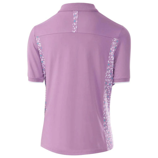 Island Green Ladies Polo Shirt With Panels - Purple/White