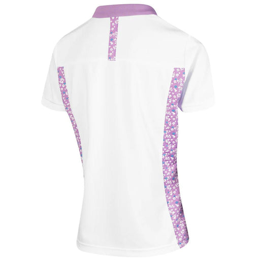 Island Green Ladies Polo Shirt With Panels - White/Purple