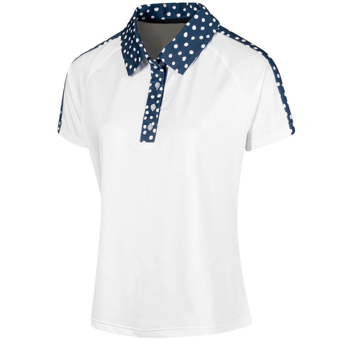 Island Green Ladies Raglan Sleeve Polo - White/Navy Clothing