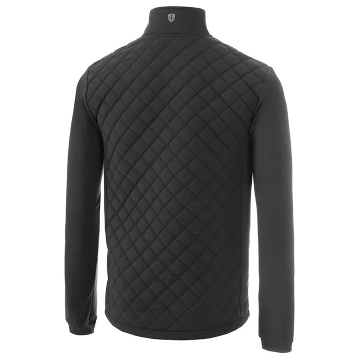 Island Green Men's Lined Diamond-Stitch Top Layer - Black