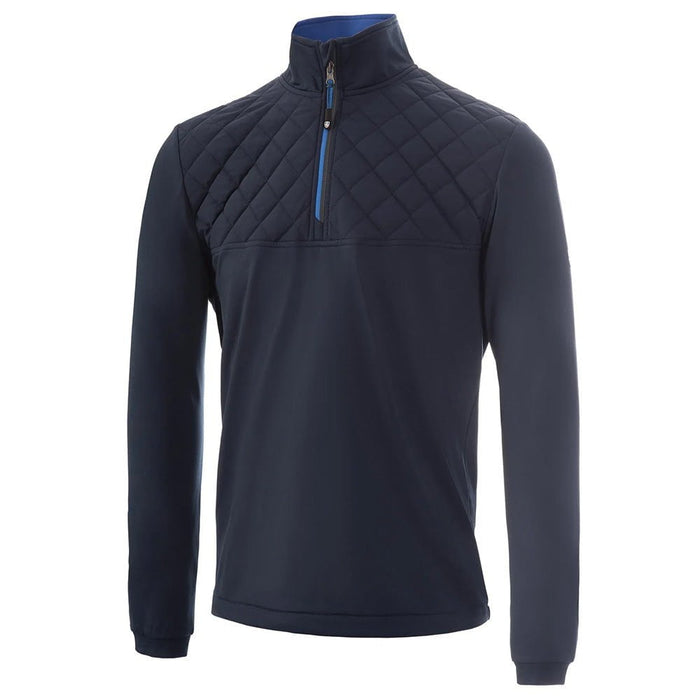 Island Green Men's Lined Diamond-Stitch Top Layer - Navy Jumpers