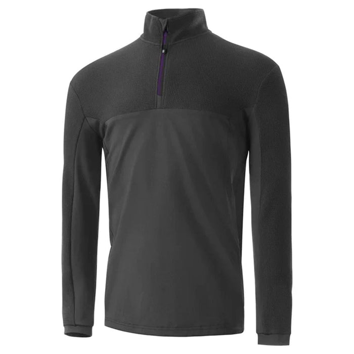 Island Green Men's Panelled Top Layer - Charcoal