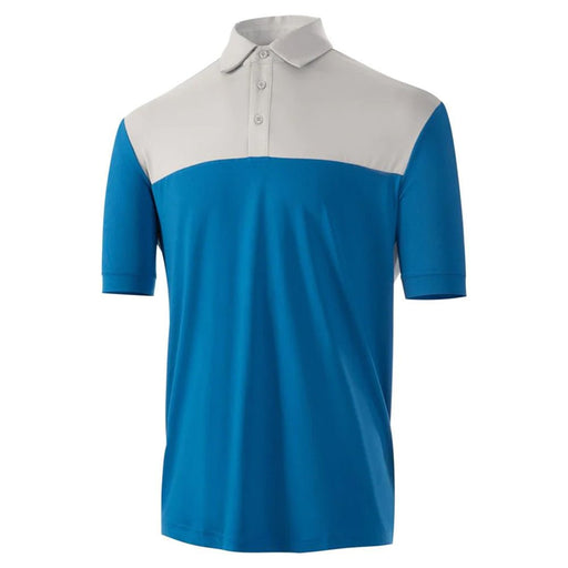 Island Green Mens Colour Block Polo Shirt - Royal Blue/Silver