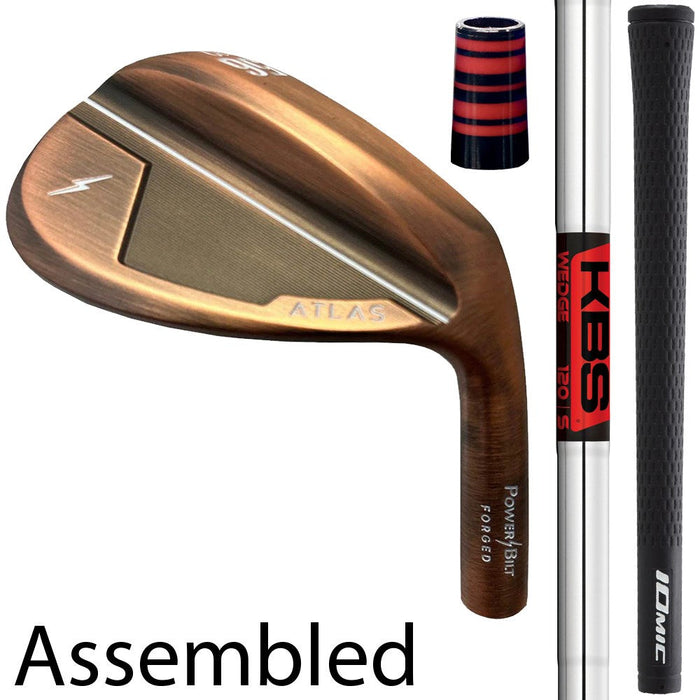Assembled Powerbilt Atlas Wedge (Bronze) RH - KBS Hi-Rev 2.0 S - Iomic Sticky 2.3 Black - Golf Club - view 4