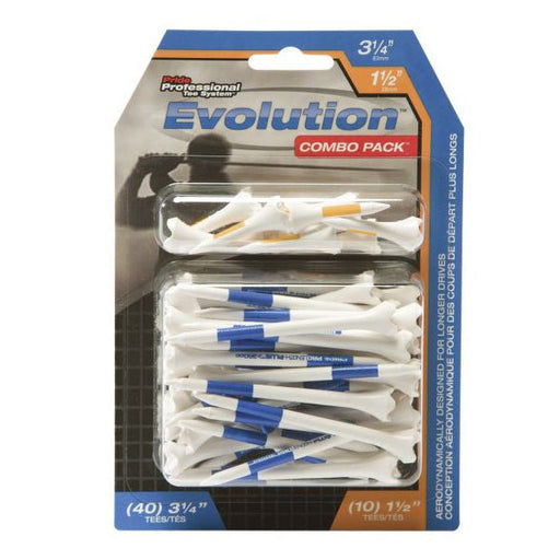 Pride Evolution PTS Golf Tee Combo - 83mm & 38mm - 50 Pack