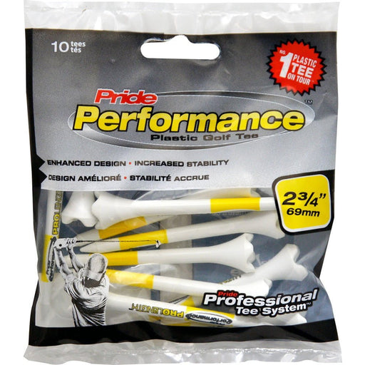 Pride Performance Striped Plastic Golf Tees - 69mm - 10 Pack