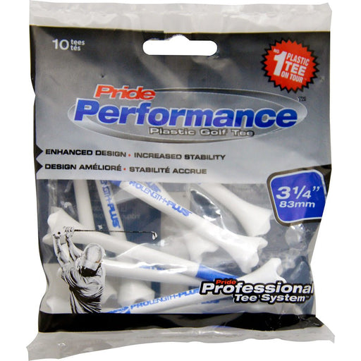 Pride Performance Striped Plastic Golf Tees - 83mm - 10 Pack
