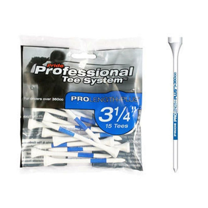 Pride Professional Tee System Golf Tees - Blue 3 1/4 x 15 Tees