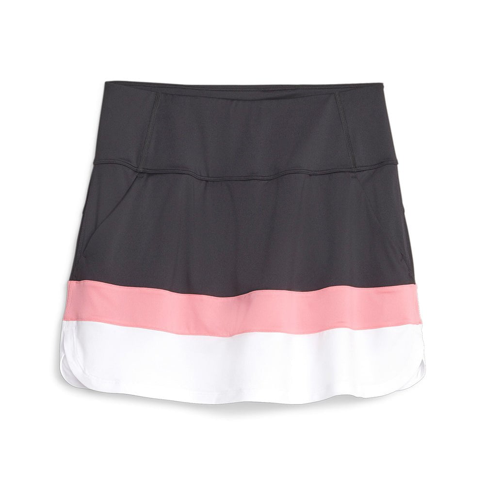 Puma PWRMESH Colorblock Golf Skirt - Puma Black/Strawberry Burst