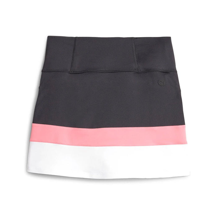 Puma PWRMESH Colorblock Golf Skirt - Puma Black/Strawberry Burst Skorts & Skirts