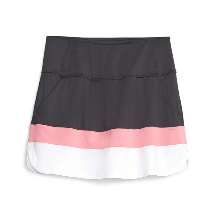 Puma PWRMESH Colorblock Golf Skirt - Puma Black/Strawberry Burst Skorts & Skirts