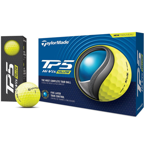 TaylorMade TM24 TP5 Yellow Golf Balls - 1 Dozen