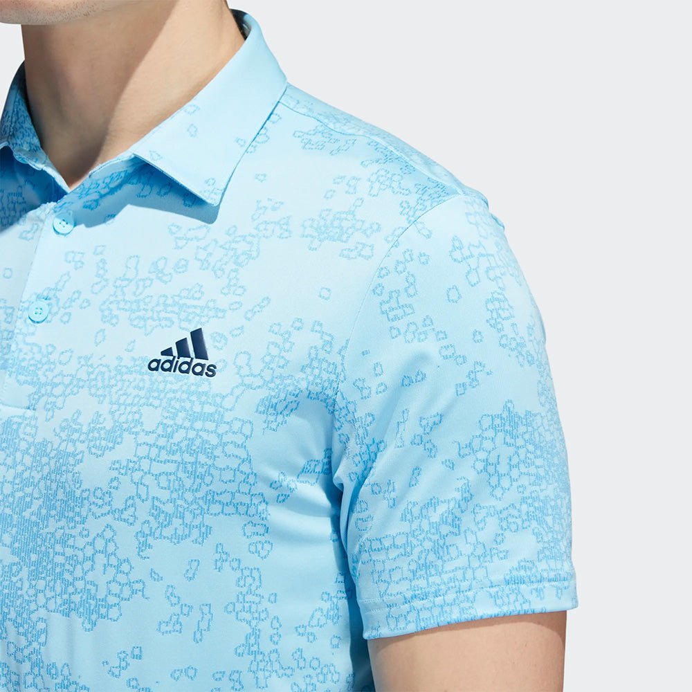 adidas Jacquard Polo Shirt - Bliss Blue/Pulse Blue