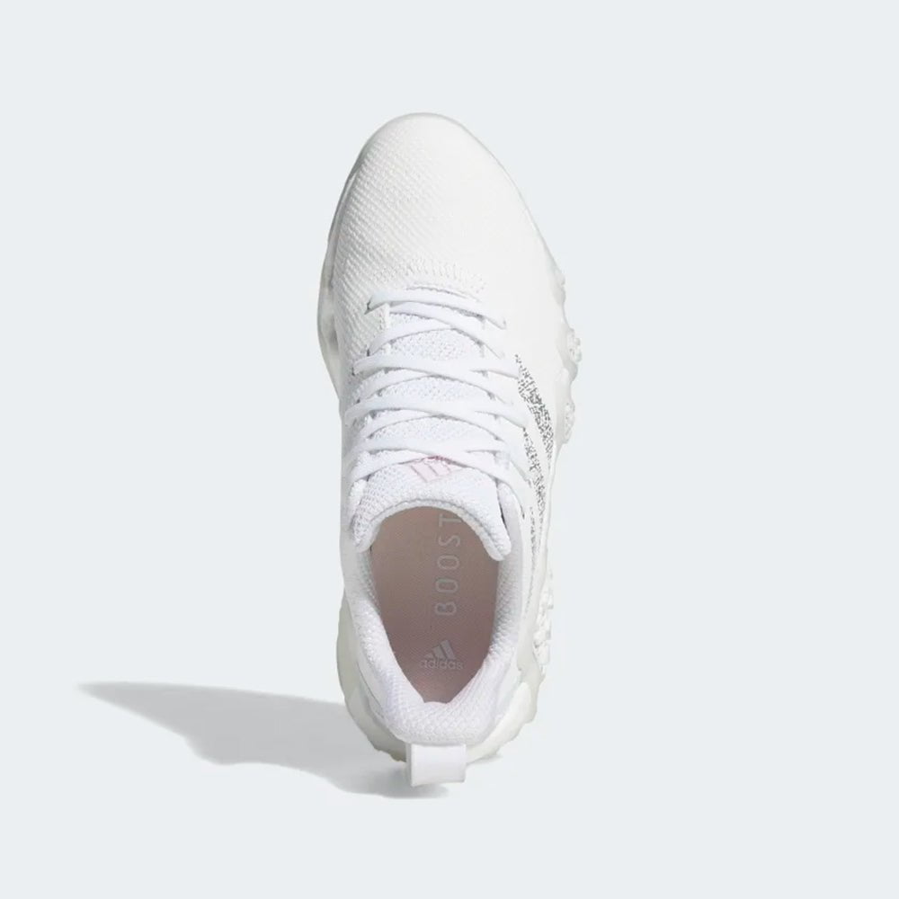 adidas Women's Codechaos 22 Golf Shoes - White/Silver Metallic/Clear Pink