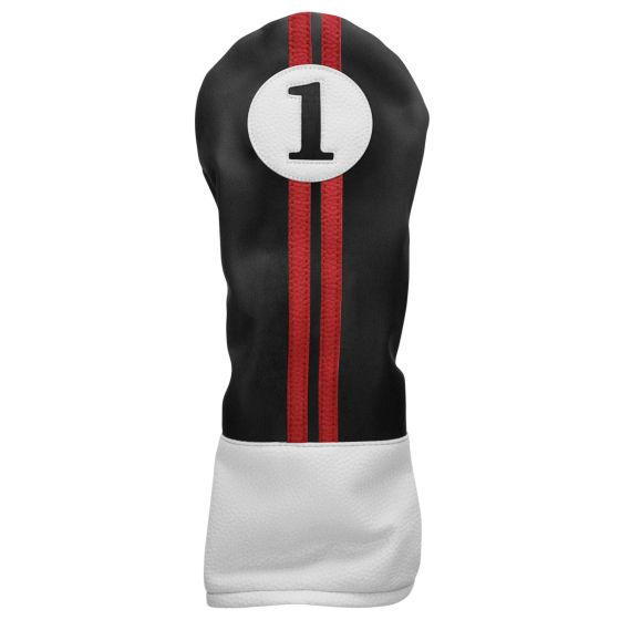 Sahara Retro Golf Headcover Black/Red/White