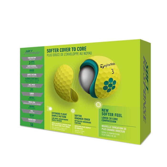 TaylorMade Soft Response Golf Balls - Yellow